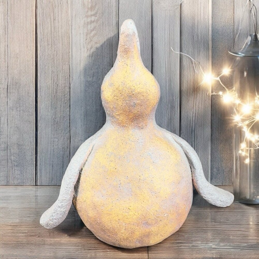 1998 Hand Made Stoneware Pottery Penguin Bird Figurine Artist‎ Signed Decorative